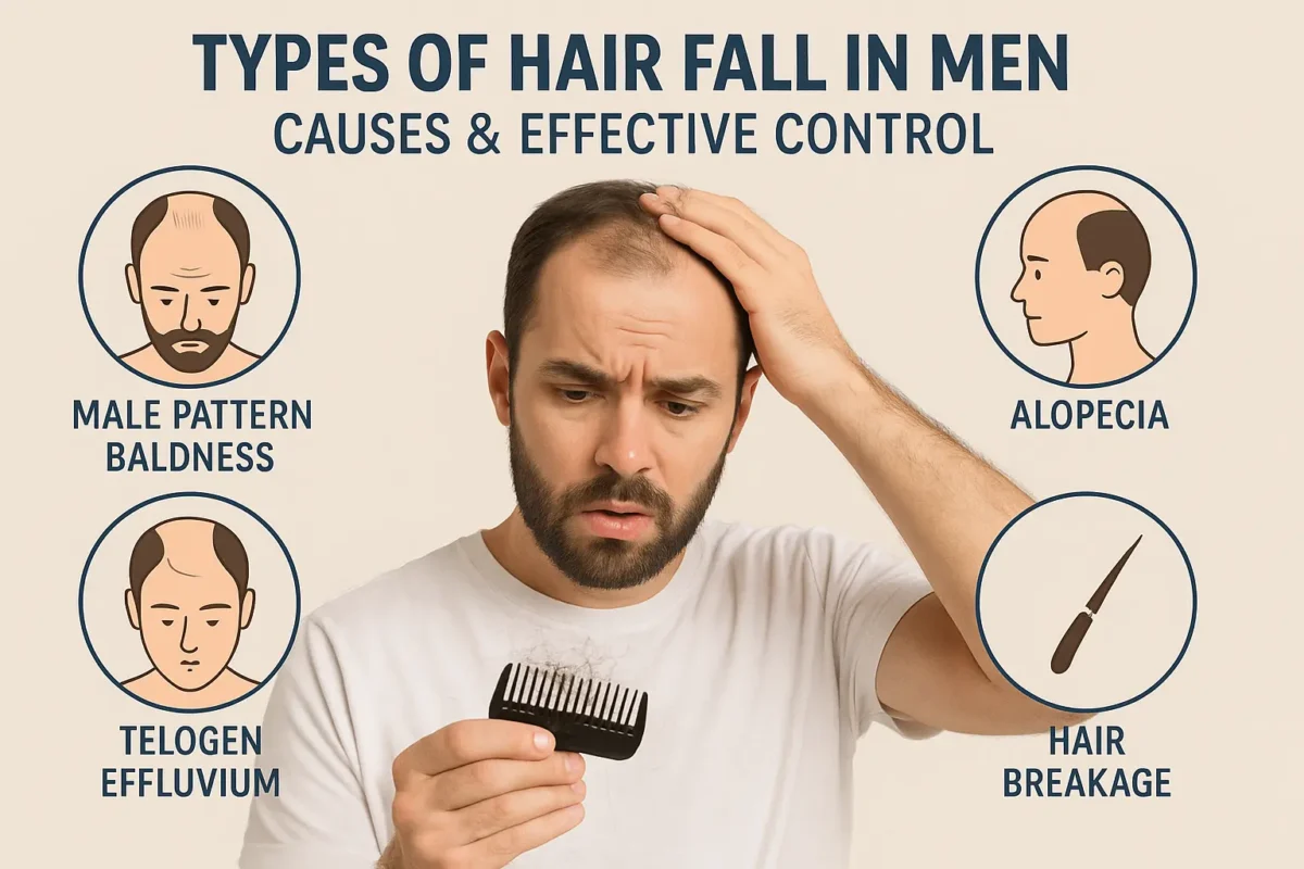 Types of hair fall